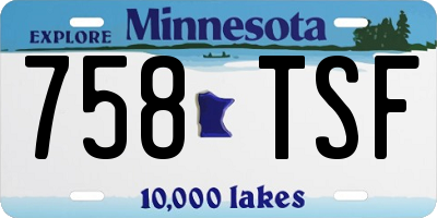 MN license plate 758TSF