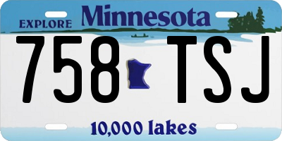 MN license plate 758TSJ