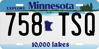 MN license plate 758TSQ