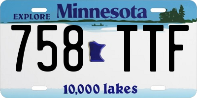 MN license plate 758TTF