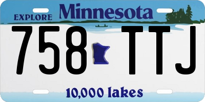 MN license plate 758TTJ