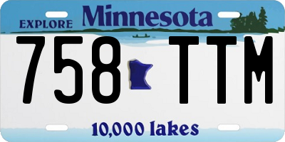 MN license plate 758TTM