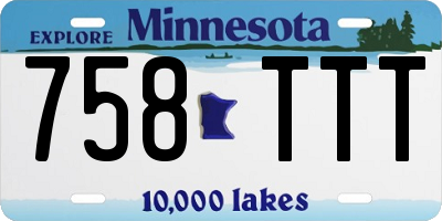 MN license plate 758TTT