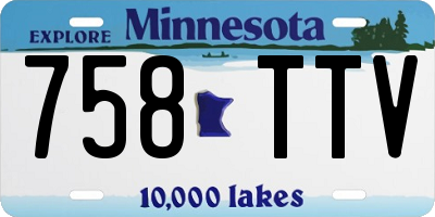 MN license plate 758TTV