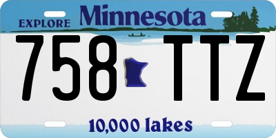 MN license plate 758TTZ