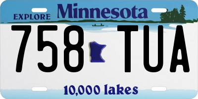 MN license plate 758TUA