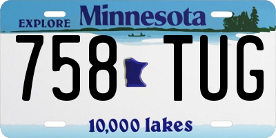 MN license plate 758TUG