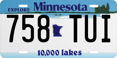 MN license plate 758TUI