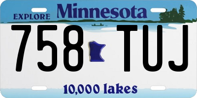 MN license plate 758TUJ