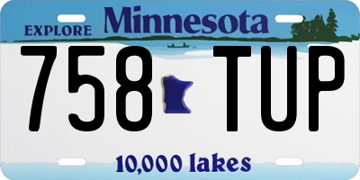 MN license plate 758TUP