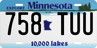 MN license plate 758TUU