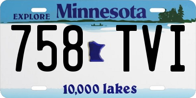 MN license plate 758TVI