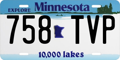 MN license plate 758TVP