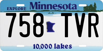 MN license plate 758TVR