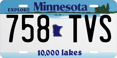 MN license plate 758TVS