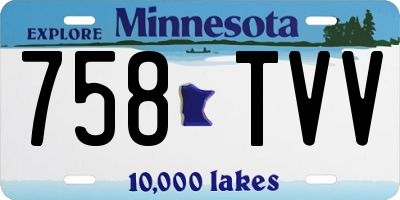 MN license plate 758TVV