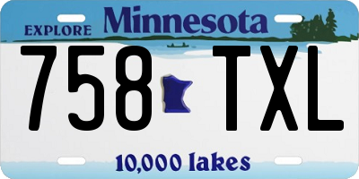 MN license plate 758TXL