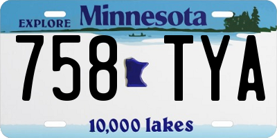 MN license plate 758TYA
