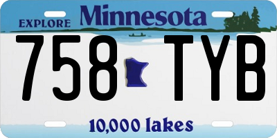 MN license plate 758TYB