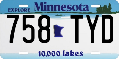 MN license plate 758TYD