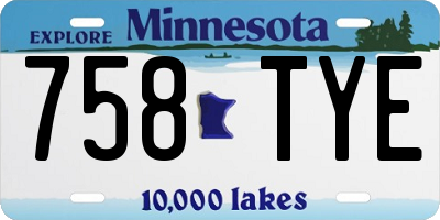 MN license plate 758TYE