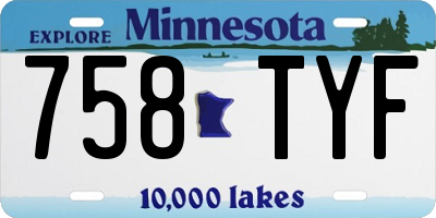 MN license plate 758TYF