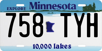 MN license plate 758TYH