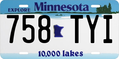 MN license plate 758TYI