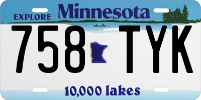 MN license plate 758TYK