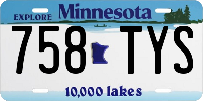 MN license plate 758TYS