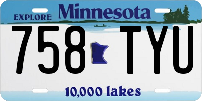 MN license plate 758TYU
