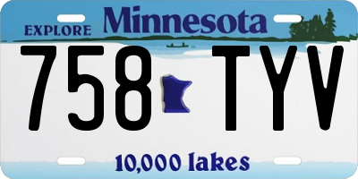 MN license plate 758TYV