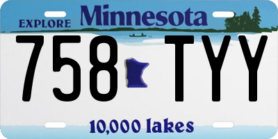 MN license plate 758TYY