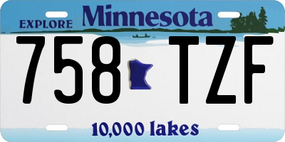 MN license plate 758TZF