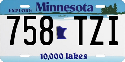 MN license plate 758TZI