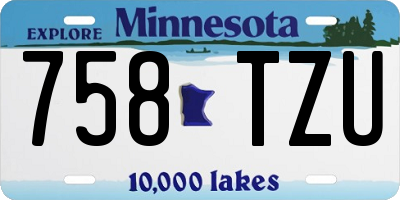 MN license plate 758TZU