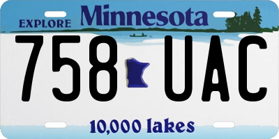 MN license plate 758UAC