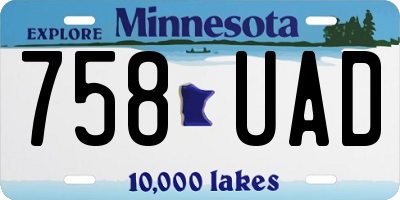 MN license plate 758UAD