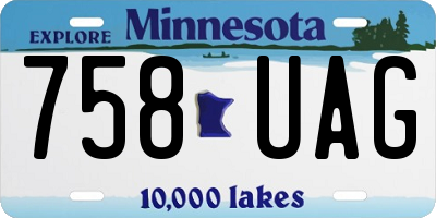 MN license plate 758UAG