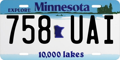 MN license plate 758UAI
