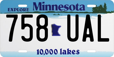 MN license plate 758UAL