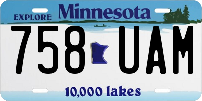 MN license plate 758UAM