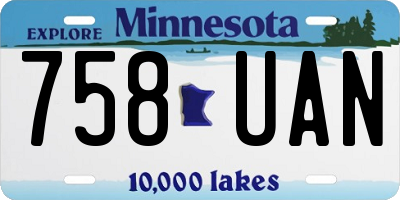 MN license plate 758UAN