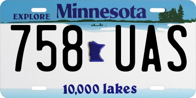 MN license plate 758UAS