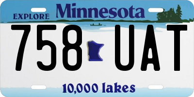 MN license plate 758UAT