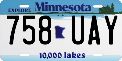 MN license plate 758UAY