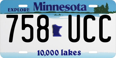 MN license plate 758UCC
