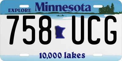 MN license plate 758UCG