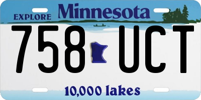 MN license plate 758UCT