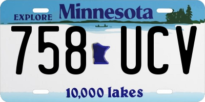 MN license plate 758UCV